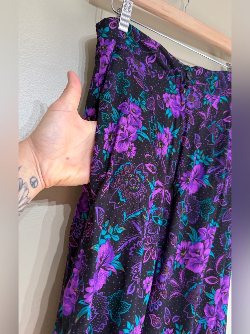 Vintage 80’s Fashion Gallery Floral Statement Skirt Set - Picture 15 of 16